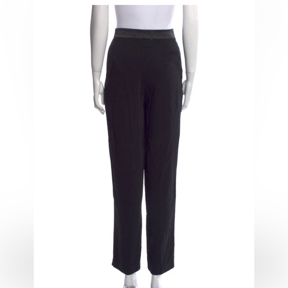 forte forte Straight Leg Pants Black High-Rise Pockets Zip & Button Closure Sz0 - Picture 1 of 3